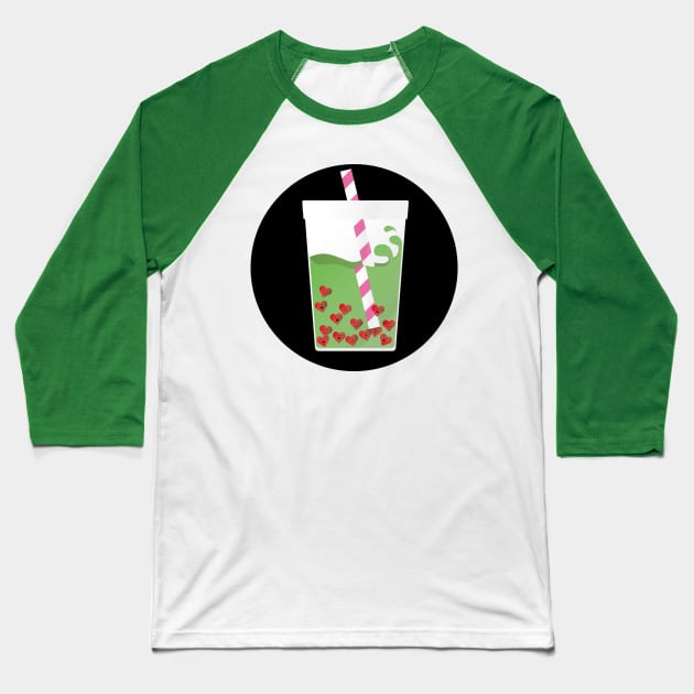 Valentines Boba Baseball T-Shirt by pastryho